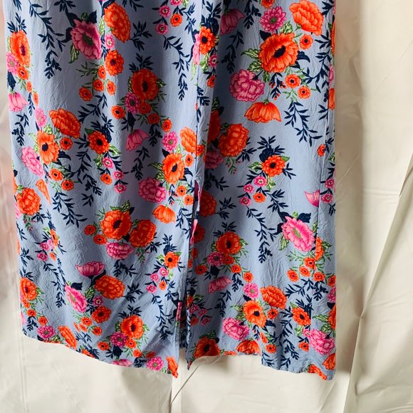 Boohoo Floral High Neck Lace Maxi Dress W/Slit - Picture 2 of 8